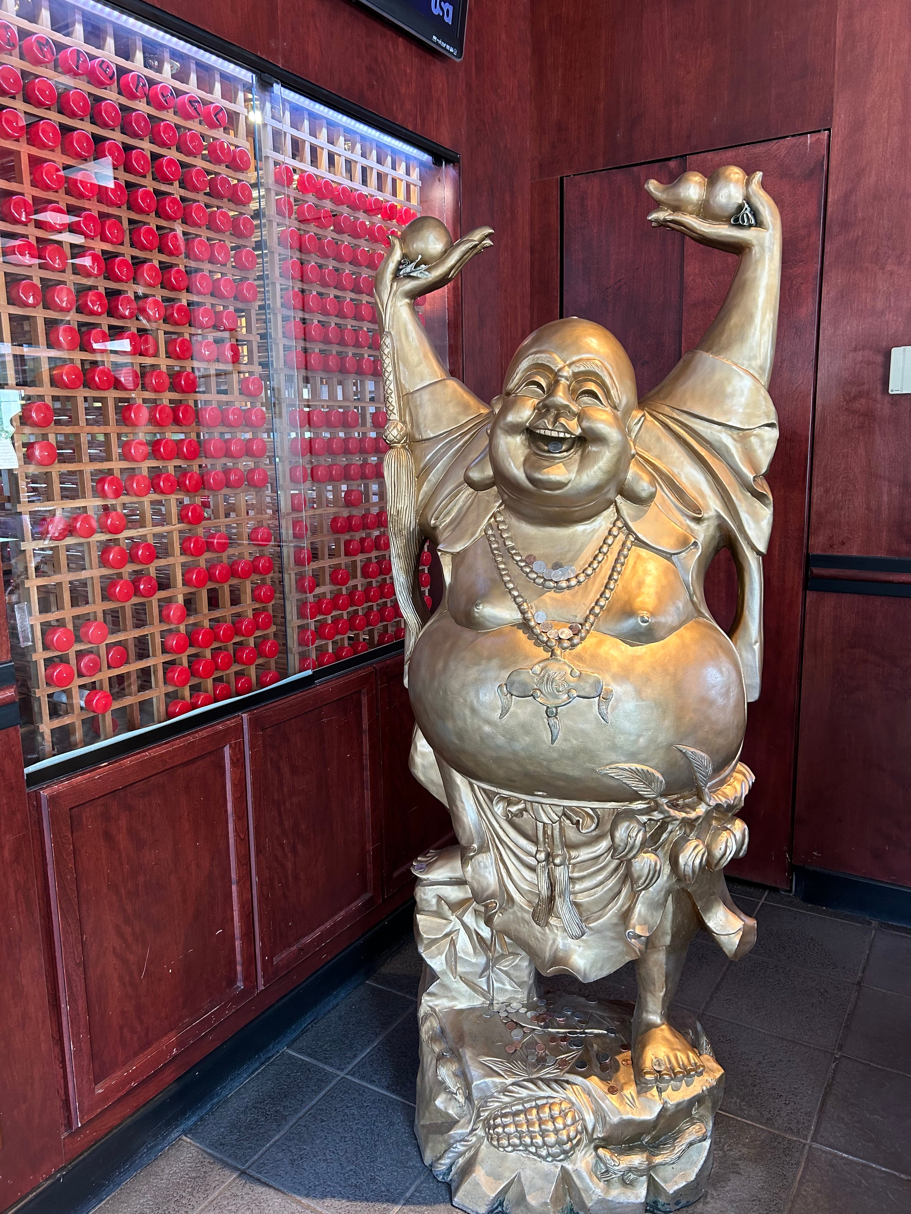 statue in restaurant