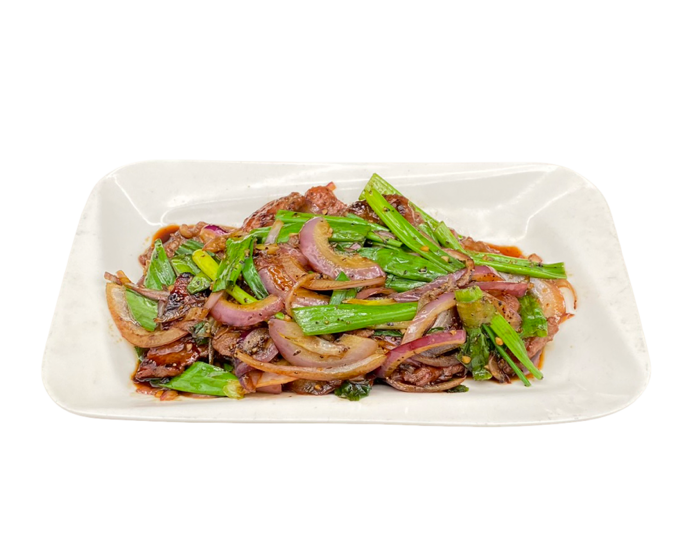 Mongolian Beef on a plate