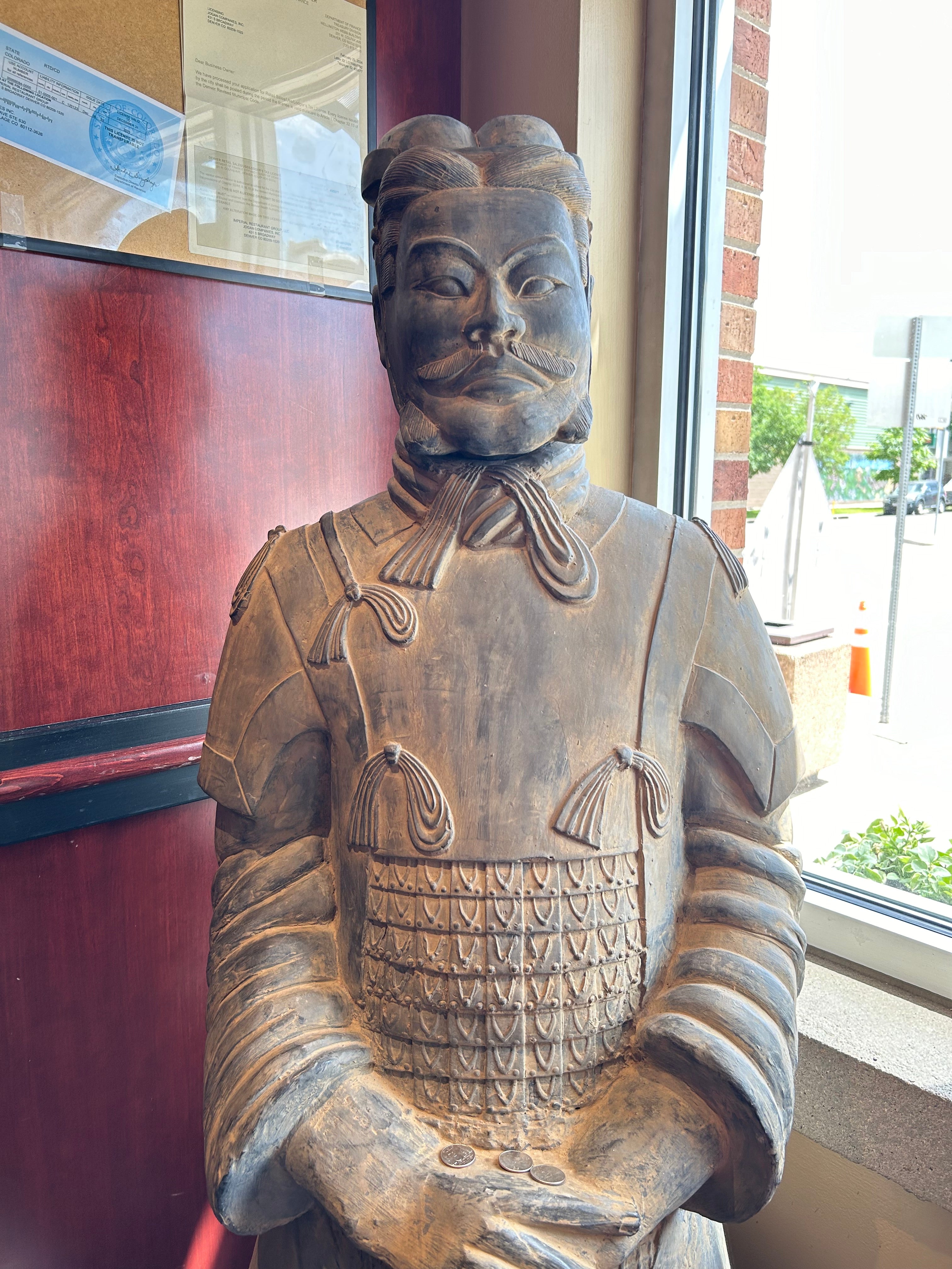 Statue in restaurant